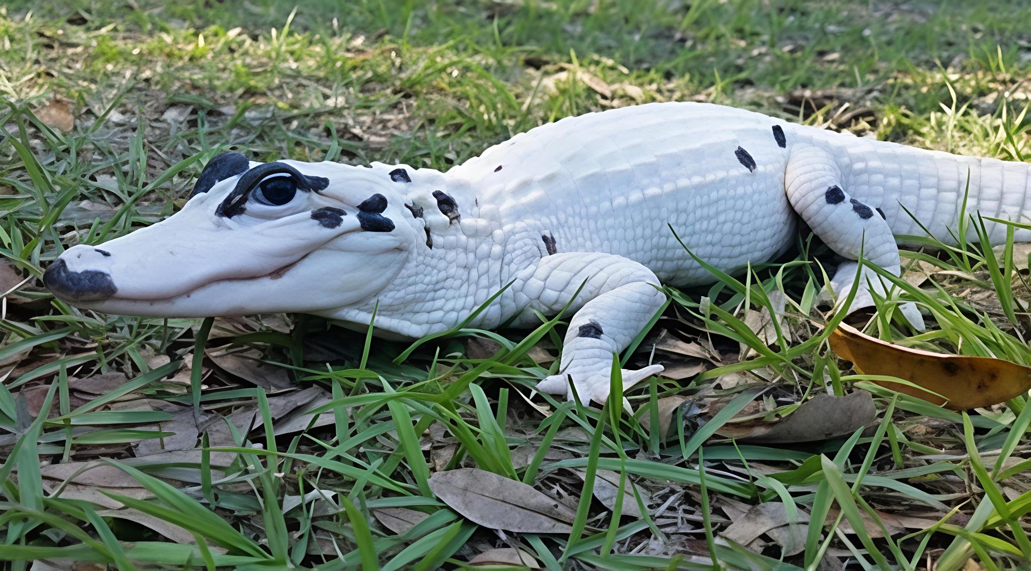 Alligator Gen Leukistik paradox yang cukup langka dari Alam.