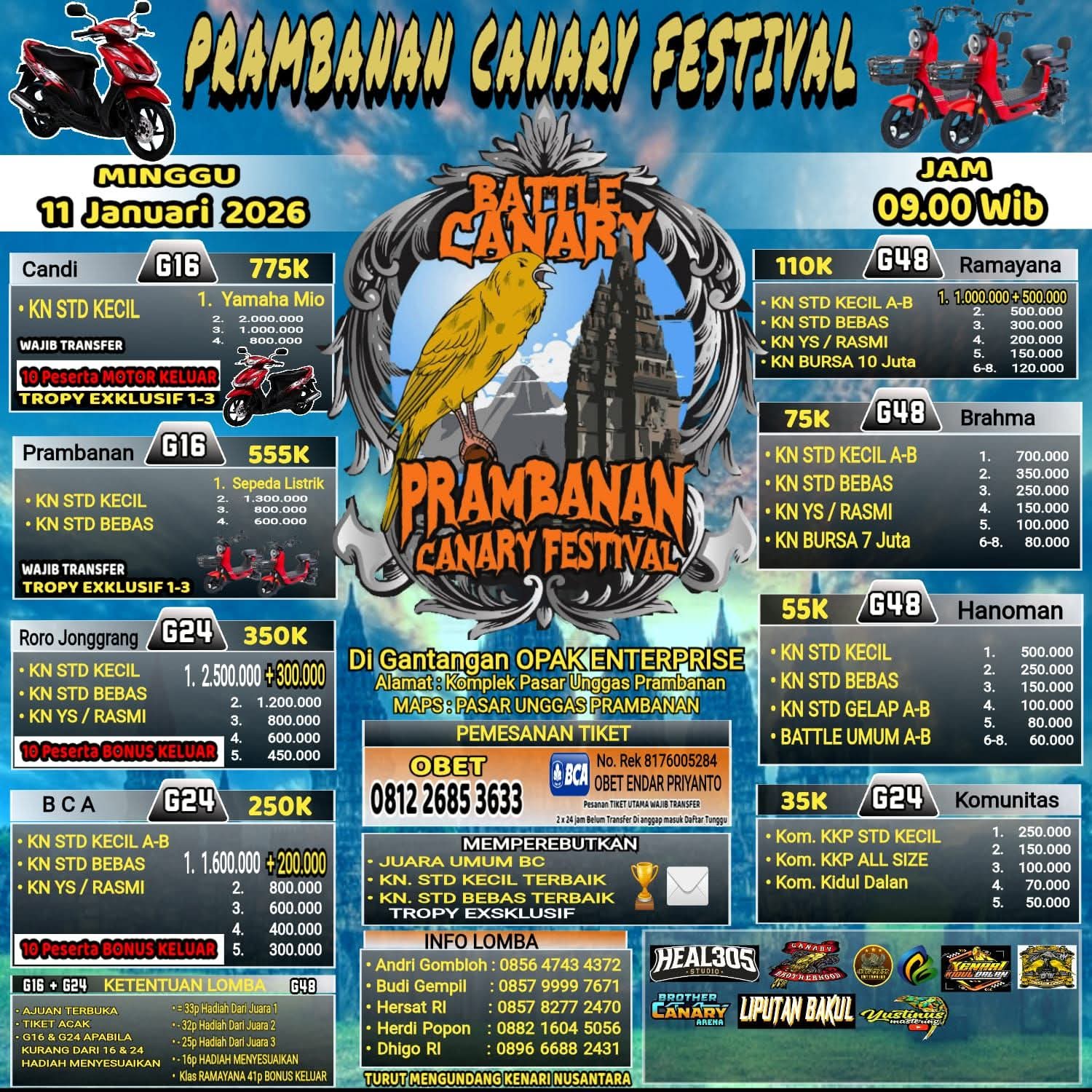 BATTLE CANARY PRAMBANAN CANARY FESTIVAL