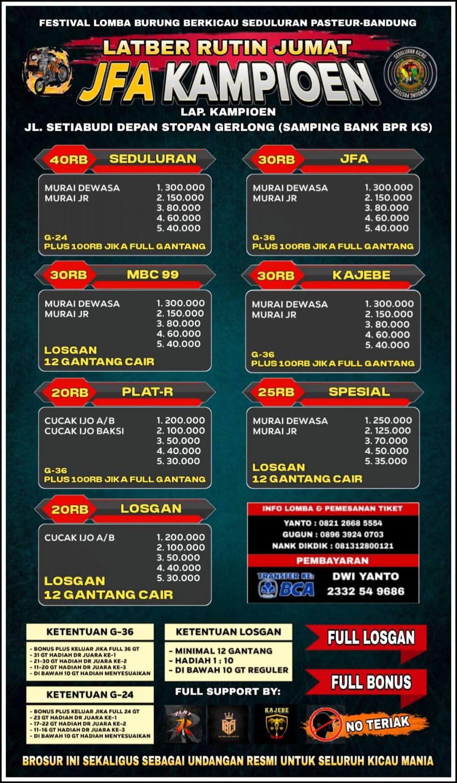 JFA KAMPIOEN LATBER RUTIN (LATBER)