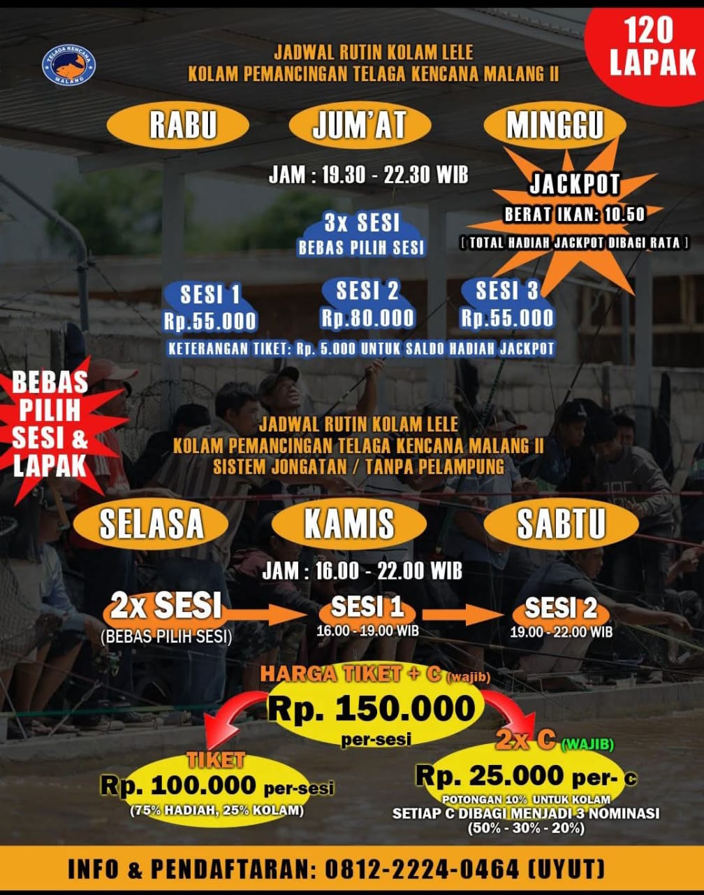 JADWAL KP TELAGA KENCANA MALANG II (KOLAM PANCING)