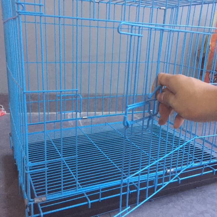 Kandang lipat ukuran besar untuk mamalia atau burung, material besi anti