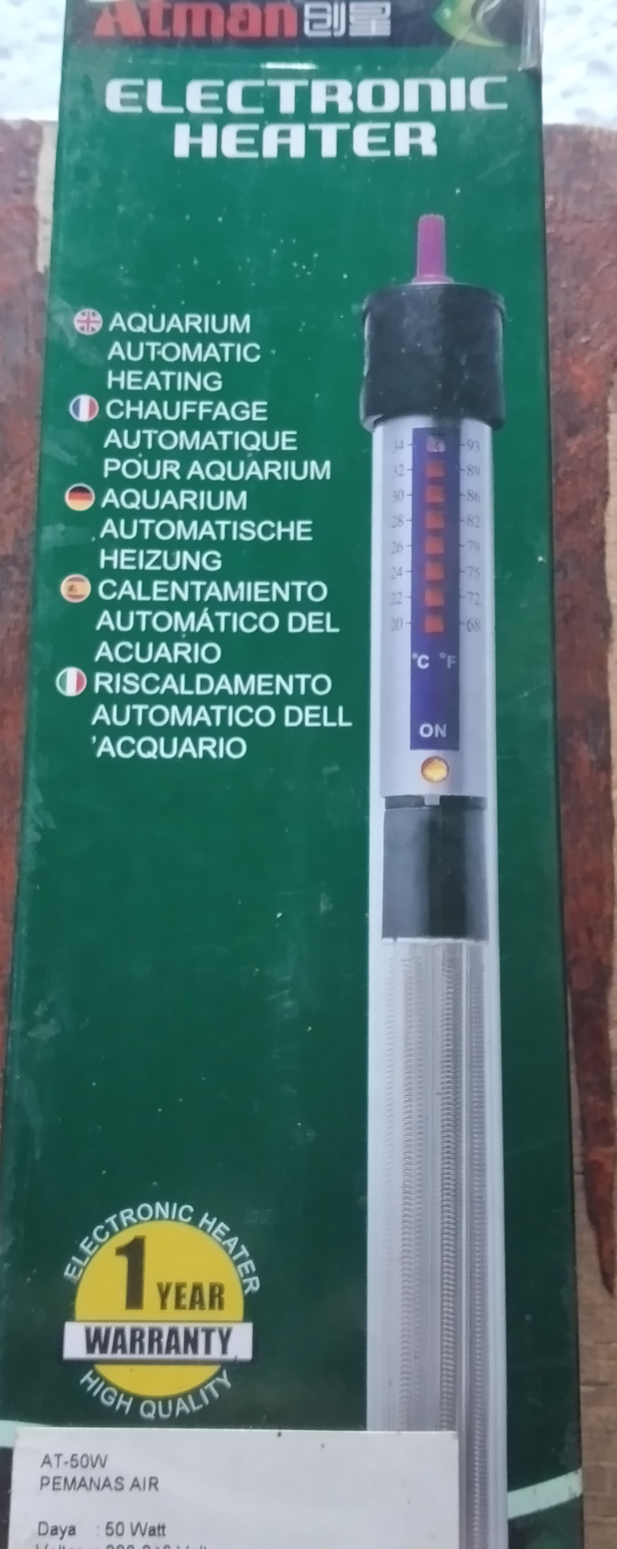 HEATER KACA ATMAN 50W